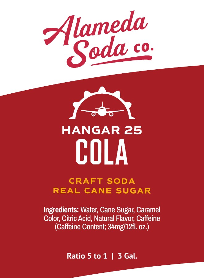 Hangar 25 Cola — Alameda Soda BIB seal