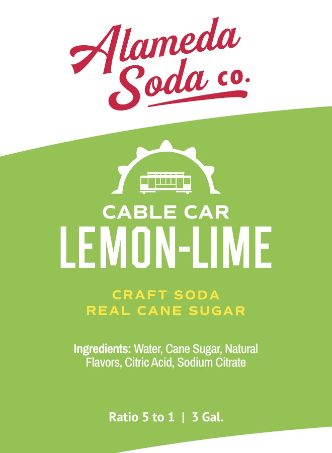 Cable Car Lemon Lime — Alameda Soda BIB seal