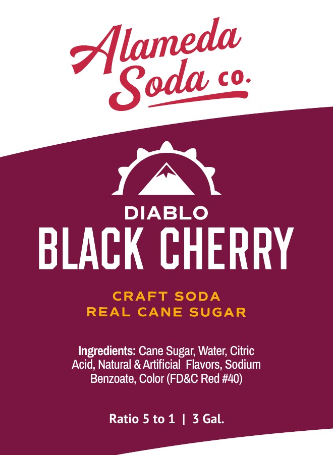 Diablo Black Cherry — Alameda Soda BIB seal