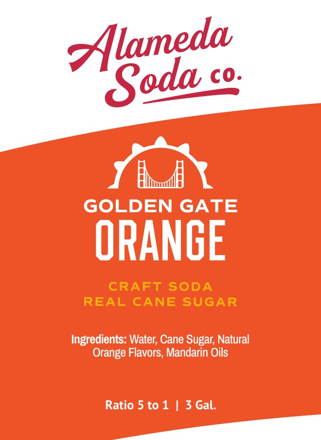 Golden Gate Orange — Alameda Soda BIB seal