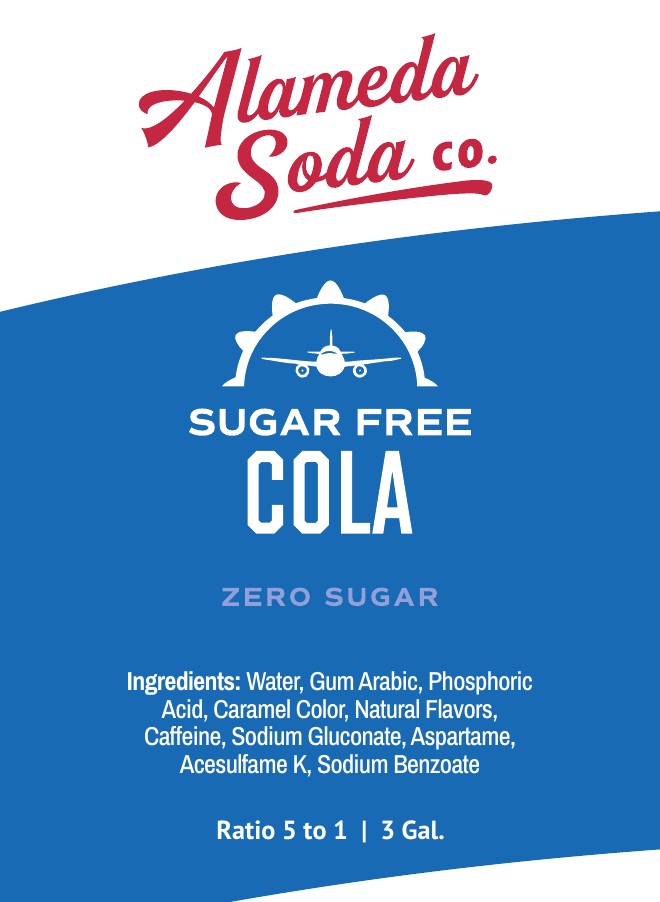 Hangar 25 Diet Cola — Alameda Soda BIB seal