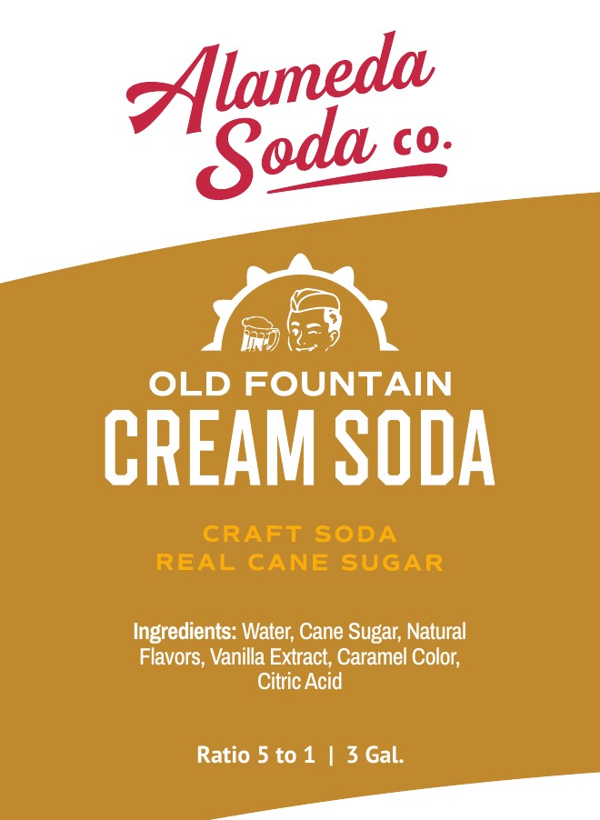 Olde Fountain Creme — Alameda Soda BIB seal